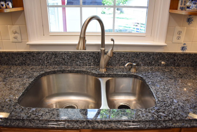 Sink with granite top