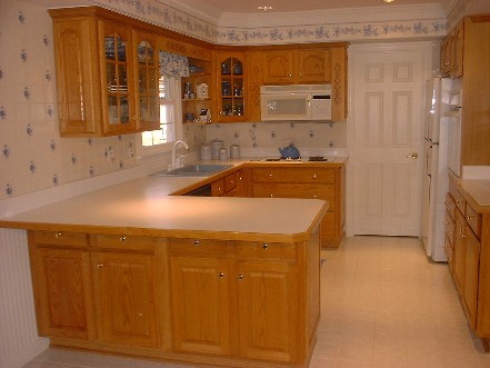 Oak cabinets and laminate countertop Colonial